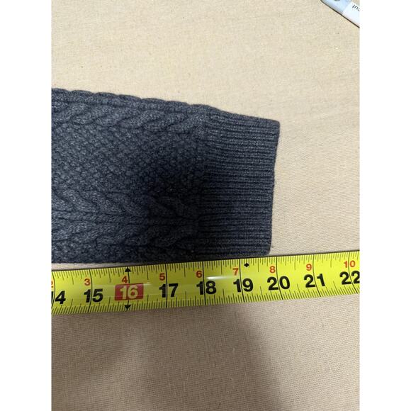 Jos A Bank Reserve Sweater Mens XL Gray Wool Button Front Elbow Patch Cardigan - Picture 12 of 16